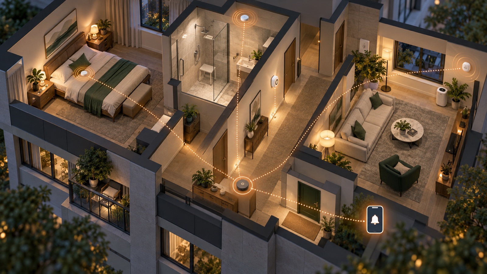 BEIIU solutions for independent living, remote care and night-time safety